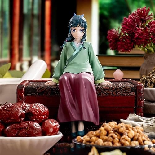 MABAIUDE 2pcs Maomao Figure Maomao Statue - 1/7 Scale Sitting Pose Hanfu Version Mao Mao Figure Model - PVC Anime People Collectibles Desktop Decoration Gifts for Fans thumbnail 5