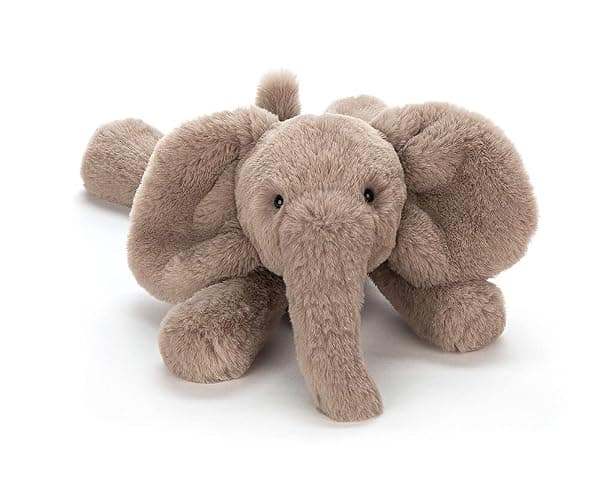 Jellycat Smudge Elephant Stuffed Animal, Medium 9.5 inches - Elephant Plush Toy - Classic Children's Gift thumbnail 2