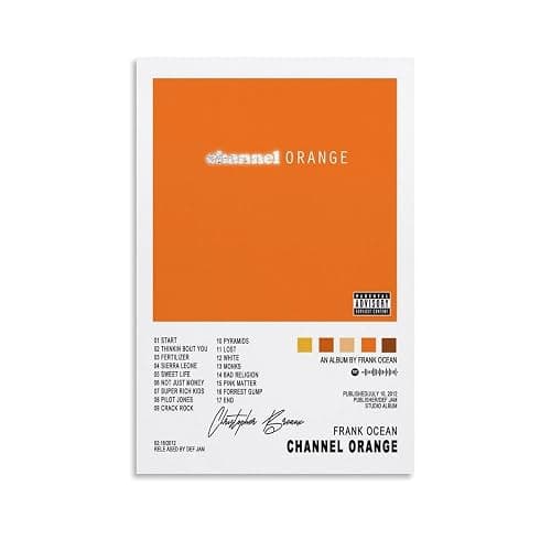 Frank Ocean Album Cover Poster - Channel ORANGE Decorative Painting Canvas Wall Art, 12x18inch (30x45cm) - Modern Family Bedroom Decor - Image 1