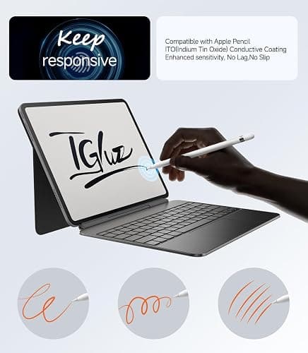 iGluz 2 Pack for iPad 11th/10th Gen.(A16 2025/2022,11/10.9 inch)9H+ Tempered Glass Screen Protector with Easy-Install Box[12FT Grade Shatterproof]Apple Pencil Compatible,HD Clarity,Scratch Resistant thumbnail 7