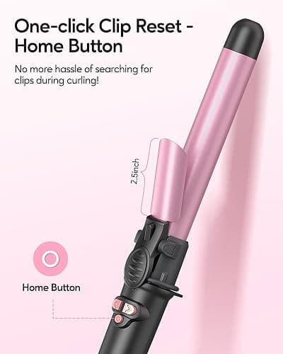 Wavytalk Rotating Curling Iron, Curl Cycle, 1 Inch Automatic Curling Wand for Long Hair, Get Effortless Beach Waves with Self Spinning Barrel up to 430°F with Home Button, Dual Voltage, Rose Gold - Rose Gold thumbnail 8