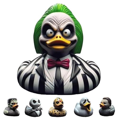 Classic Horror Movie Character Duck， Halloween Horror Movie Duck, Office Desktop Car Dashboard Decoration (B) - Image 1