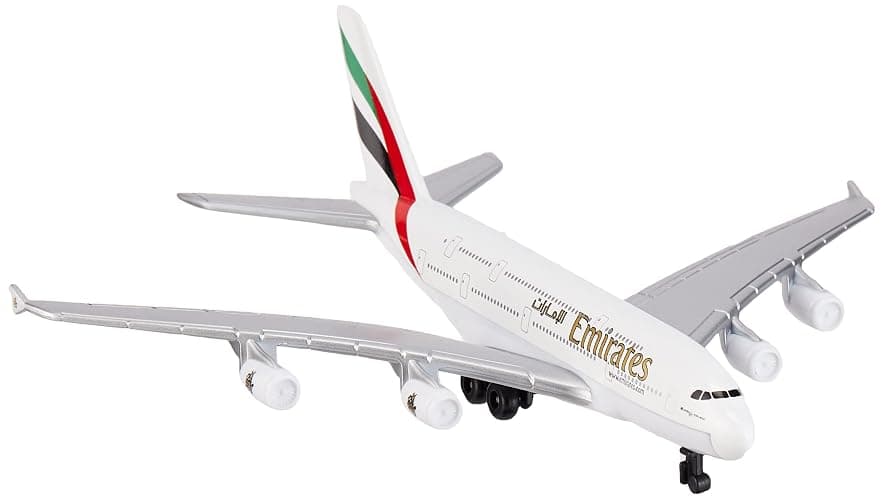 Daron Toy Airplane RT9904 – Emirates A380 – Die-Cast Metal Model Airplane Toy with Plastic Parts for Kids Ages 3+ thumbnail 5
