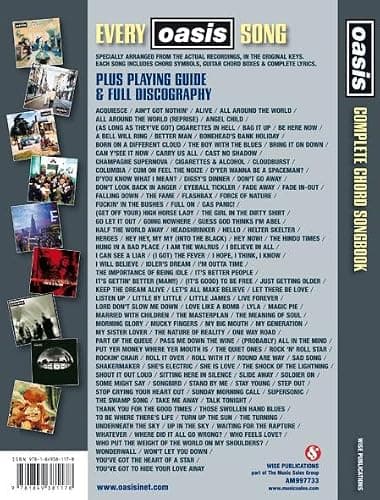 Every single Oasis Song - Complete Chord Songbook | 132 Songs with Guitar Chords and Lyrics | Guitar Songbook for Oasis Fans | Revised Edition with Hits from Dig Out Your Soul | Essential Chord Book thumbnail 4