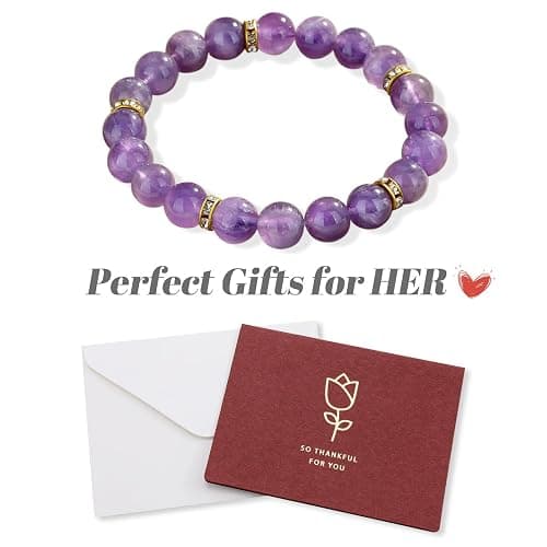 DUQGUHO Healing Bracelets for Women Anxiety Crystal Bracelet 10mm Stretch Stone Jewelry Crystal Gifts for Women thumbnail 5