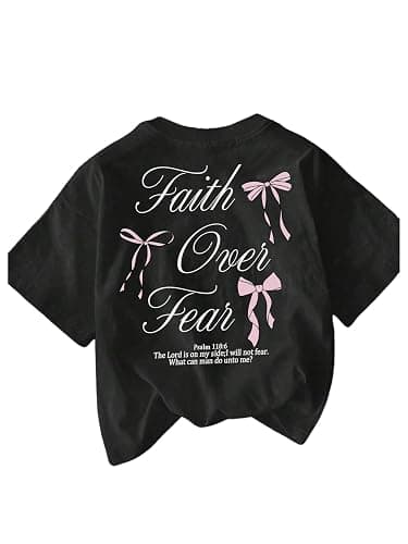 SOLY HUX Women's Y2k Graphic Tees Cute Bow Letter Print Short Sleeve Aesthetic T Shirt Summer Tops - Image 1
