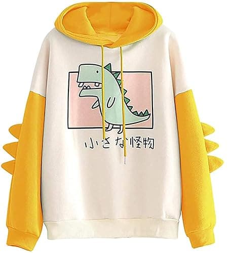 YUUOKPO Dinosaur Hoodie Kawaii Pullover Cute Hooded Sweatshirt For womens - Image 1