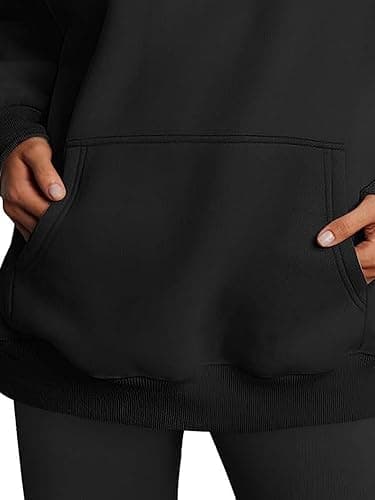 Bocianelli Womens Oversized Hoodies Satin lined Hoodies Oversized Sweatshirt Fall Sweaters Casual Y2K Jacket Clothes thumbnail 4