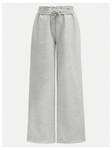 SweatyRocks Girl's Drawstring Waist Straight Leg Sweatpants Casual Workout Track Pants thumbnail 4