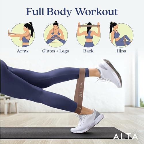 ALTA Mini Loop Bands for Exercise - Premium Durable Latex - Small Resistance Bands for Women, Booty Bands for Working Out, Leg Stretch Loops for Physical Therapy, Pilates Exercise Mini Bands Set thumbnail 3