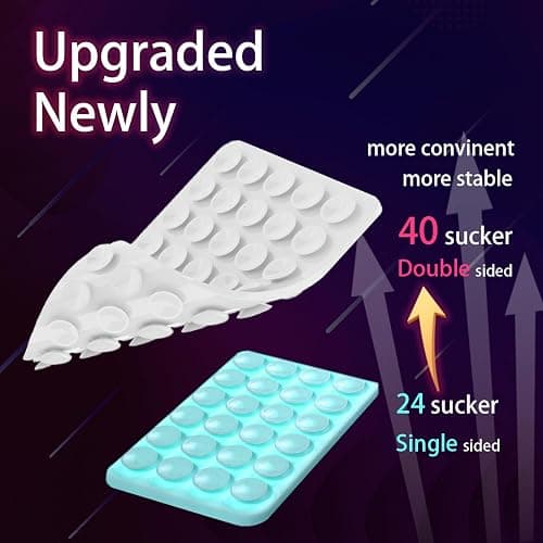 HZZADZXW Silicone Suction Phone Case Mount - Universal Compatibility for iPhone & Android Devices - Hands-Free Accessory for Selfies & Tiktok Videos - Fun Fidget Toy Gift-White thumbnail 4