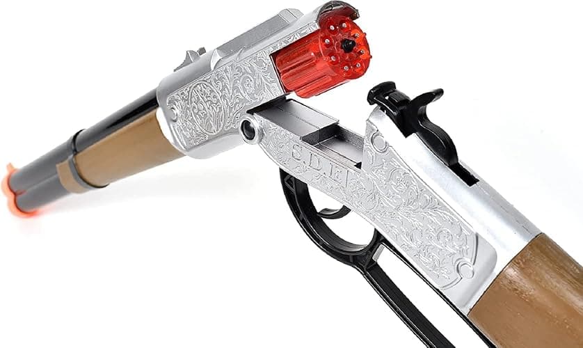 Maxx Action Wild West Cap Play Gun Toy Blaster Play Set – 6 Piece Western Toys for Kids | Cowboy Sheriff Cap Blaster with Handcuffs | Ring Caps Sold Separately thumbnail 4