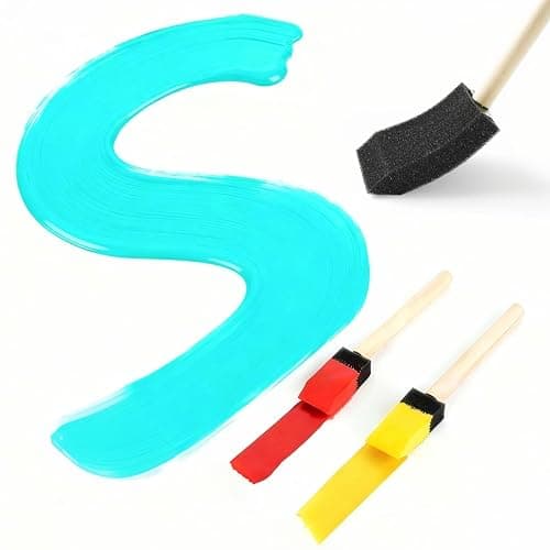 12Pcs Foam Paint Brushes Set: 1 Inch & 1.5 Inch Sponge Paint Brushes with Wooden Handle, Lightweight & Durable for Painting, Staining, Crafts, DIY Art, Acrylic Painting & Mod Podge thumbnail 6