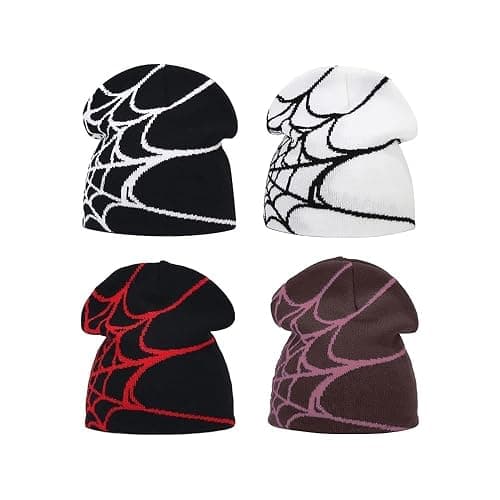 Y2K Knitted Beanies Hat Men Women Graphic Vintage Cap Gothic Warm Knitted Hat Streetwear Trend Beanie - Image 1