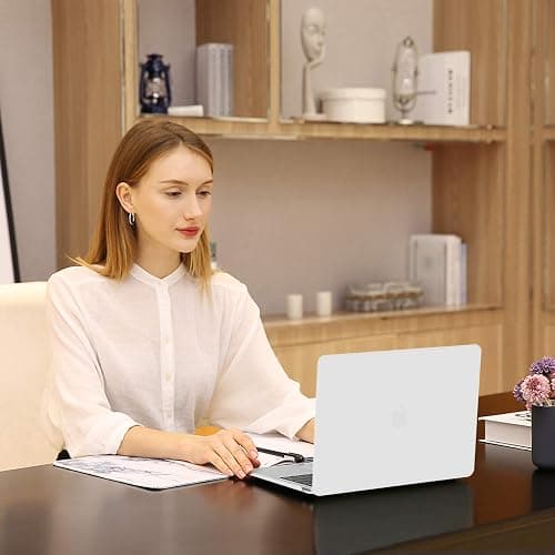 MOSISO Compatible with MacBook Pro 13 inch Case M2 2026 2025 2024 2023 2022-2016 A2338 M1 A2251 A2289 A2159 A1989 A1708 A1706, Plastic Hard Shell&Keyboard Cover&Screen Film&Storage Bag, White thumbnail 6