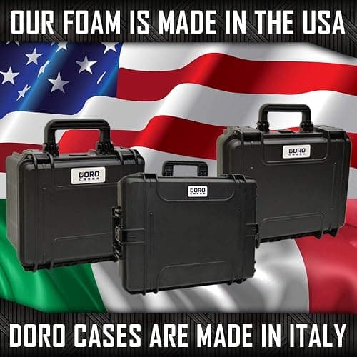 4 Pistol 12 Magazine Doro Gun Case with Custom MyCaseBuilder Foam Insert - Waterproof, Heavy Duty - Tactical Firearms, Ammunition, and Accessory Holder - 18 x 14 x 7 Inches thumbnail 9