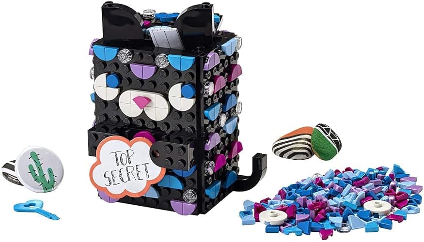 LEGO DOTS Secret Holder 41924 DIY Craft Decorations Kit; Creative Activity for Kids Who Want to Make a Cool Cat Set, New 2021 (451 Pieces) thumbnail 5