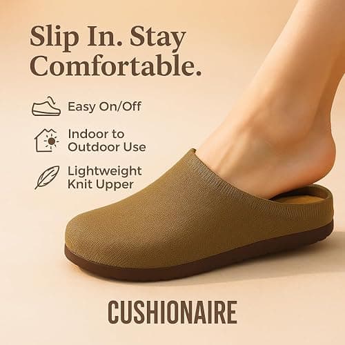 CUSHIONAIRE Women's Sils Knit Cork Footbed Clog with +Comfort thumbnail 5
