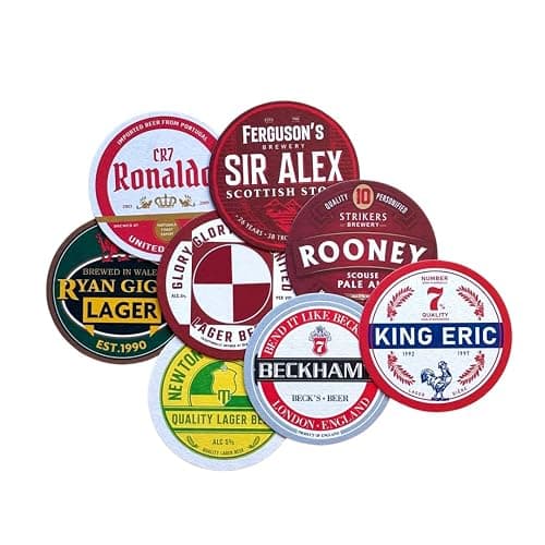 Man United Football Beer Mat Coasters - Perfect for a Gift or Present for Any Manchester United Fan (8-Pack) thumbnail 7