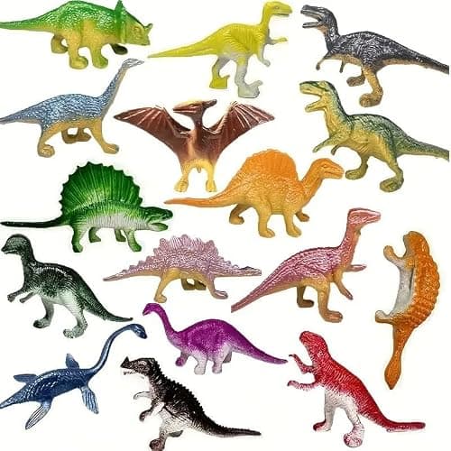 16PCS Dinosaur Toy Set – Realistic Mini Dino Figures for Kids | Educational Dinosaur Toys for Boys & Girls | Party Favors, Cake Toppers, Birthday Gift, Stocking Stuffers (Plastic, Ages 3+) - Image 1