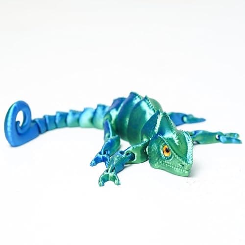3D Printed Lizard Model with Eyes,Flexible Animals Toy Statue,Movable Joints,Home Office Decor,Interesting Toys,Festival Gifts toco,Fidget Toys, Executive Desk Animals Toy (GB) thumbnail 8