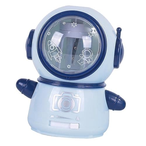 Electric Pencil Sharpener Cute Cartoon Design, Battery USB Powered, Safe for Classroom, Electric Pencil Sharpener for (Light Blue) thumbnail 9