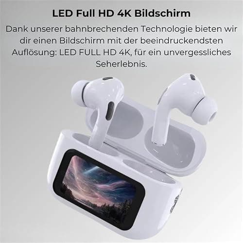 MEIION TouchPods - Kabellose Bluetooth Kopfhörer mit Bildschirm Bluetooth In Ear Kopfhörer mit LED Touchscreen mit Geräuschunterdrückung und Smart Touch thumbnail 2