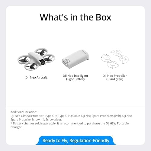 DJI Neo, Mini Drone with 4K UHD Camera for Adults, 135g Self Flying Drone that Follows You, Palm Takeoff, Subject Tracking, QuickShots, Stabilized Video, Built-In Propeller Guard (Controller-Free) thumbnail 7