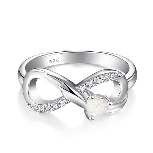 STARCHENIE Infinity Promise Ring 925 Sterling Silver Angel Wings Heart Ring for Women Size 5-10 thumbnail 2