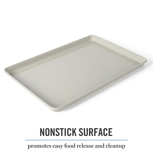 Martha Stewart Gallen 13 x 9 Inch Nonstick Carbon Steel Cookie Sheet – Cool Grey, Durable Bakeware for Even Baking and Easy Cleanup thumbnail 4