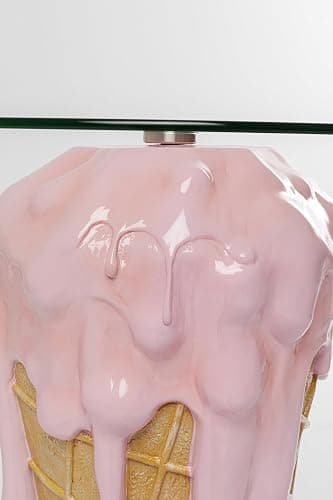 Kare Design tavolino da caffè Icecream, marrone/rosa, diametro 48cm, tavolino soggiorno/divano, tondo, cameretta, cucina, stile pop, stile barbie, Weirdcore 74x48x48cm (A/L/P) thumbnail 7