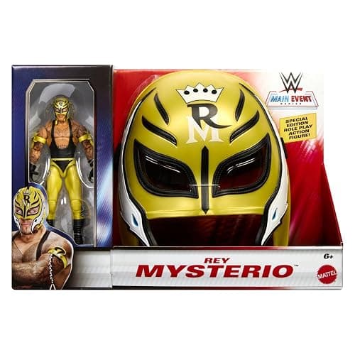 WWE Main Event Series Rey Mysterio Special Edition Role Play Action Figure and Mask Set thumbnail 2