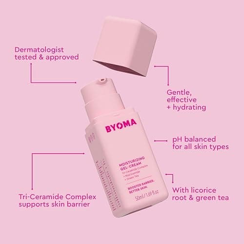 BYOMA Moisturizing Gel Cream - Barrier Repair Cream/Gel Face Lotion with Niacinamide and Green Tea - Ceramide Face Moisturizer for Dry Skin - Alcohol Free, Oil Free Face Moisturizer - 1.69 fl. oz thumbnail 4