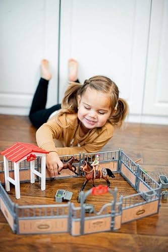 KIDBEST Horse Stable Playset, Horse Toys Set for Girls and Boys with Rider, Farm Animal Figurines Barn Toys, Pretend Play for Kids 3-5 6 7 8-10 Birthday Gifts thumbnail 2