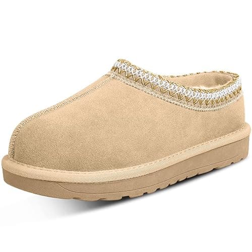 metricfalcon Women's Slippers Platform Mini Boots For Women Suede Leather Indoor/Outdoor Anti-Slip Slipper Comfy Fur Fleece Lined Sneakers Short Ankle Boot - Image 1