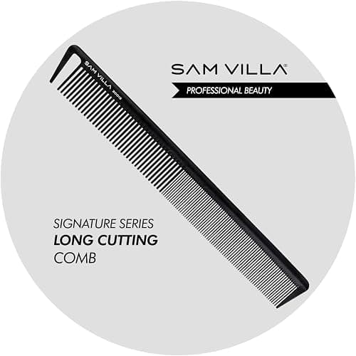 SAM VILLA Signature Series Long Cutting Comb, Black thumbnail 2