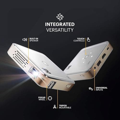 Kodak Ultra Mini Portable Projector - HD 1080p support LED DLP Rechargeable Pico Projector - 100" Display, Built-in Speaker - HDMI, USB and Micro SD - Compatible with iPhone iPad, Android Phones thumbnail 2