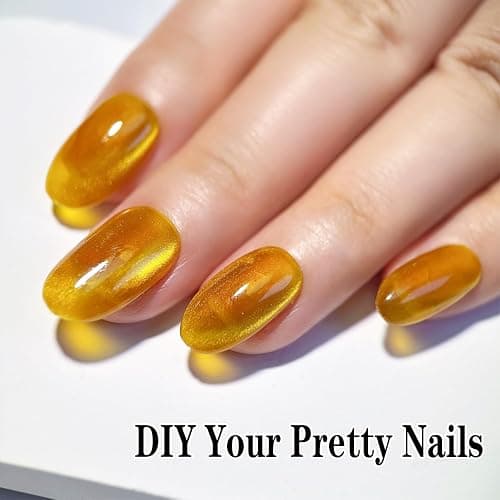 yellow cateye nail polish thumbnail 6