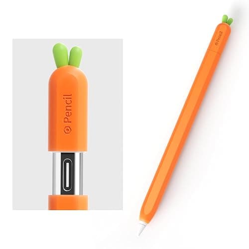Silicone carrot apple pen case - Image 1