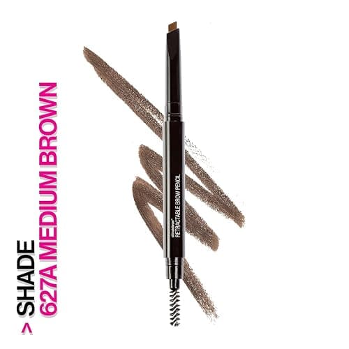 wet n wild Ultimate Eyebrow Retractable Definer Pencil, Medium Brown, Dual-Sided Brow Brush, Fine Tip, Shapes, Defines, Fills Brow Makeup thumbnail 5