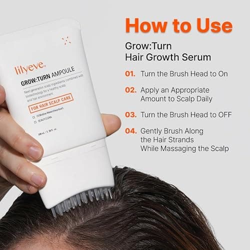 lilyeve GROWTURN Hair Growth Serum with Built-in Brush, Heartleaf-Derived Exosomes to Revitalize Hair, Hair Thickening, Hair Growth Accelerator - Korean Hair Care, 3.38 fl. oz. (Pack of 1) thumbnail 8