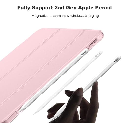 iMieet iPad Air 11 Inch Case M3 2025/M2 2024 - iPad Air 5th/4th Generation Case 2022/2020 10.9 Inch, Slim Hard PC Translucent Back Shell Cover, Support Touch ID(Pink) thumbnail 2