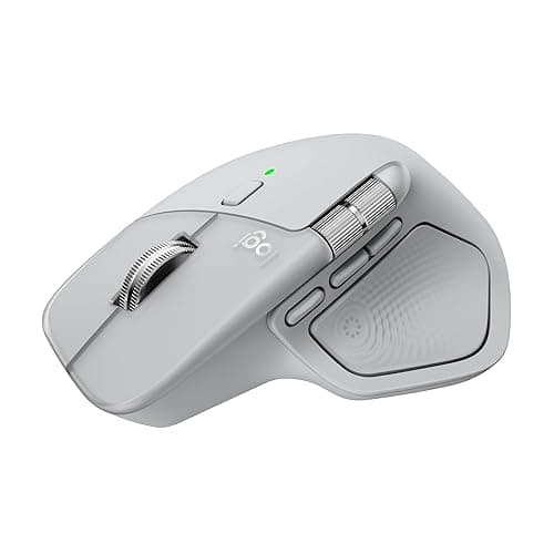 Logitech MX Master 4, Ergonomic Wireless Mouse with Advanced Performance Haptic Feedback, Ultra-Fast Scrolling, USB-C Charging, Bluetooth, Windows, MacOS - Pale Gray - Image 1