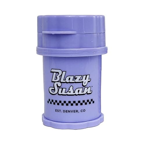 Blazy Susan Mini 4-Piece Herb Saver Grinder (Purple) - Purple - Image 1