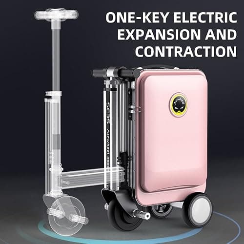 Airwheel SE3S Smart Rideable Suitcase Electric Luggage Scooter For Travel (pink) thumbnail 3
