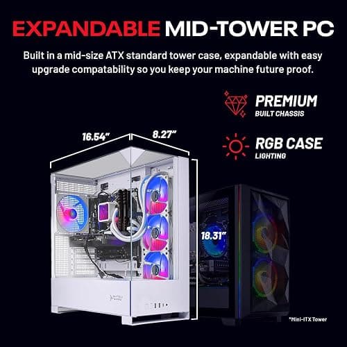 Skytech Gaming Archangel 5 Gaming PC, Intel i5 14400F 2.5GHz, NVIDIA RTX 5060, 1TB NVMe SSD, 16GB DDR5 RAM 6000, 750W Gold PSU, Wi-Fi, Win 11, Desktop thumbnail 10