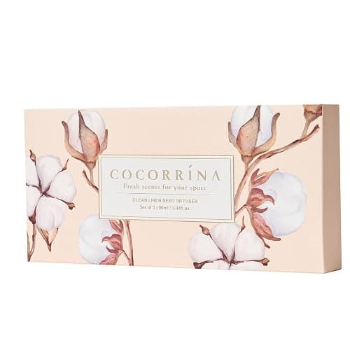 COCORRÍNA Reed Diffuser Set of 3-3 Pack/ 3.04 Fl.oz Diffuser with 24 Sticks Cashmere Vanilla/Sandalwood Rose/Clean Linen Reed Diffuser for Home Bathroom Office Decor thumbnail 7