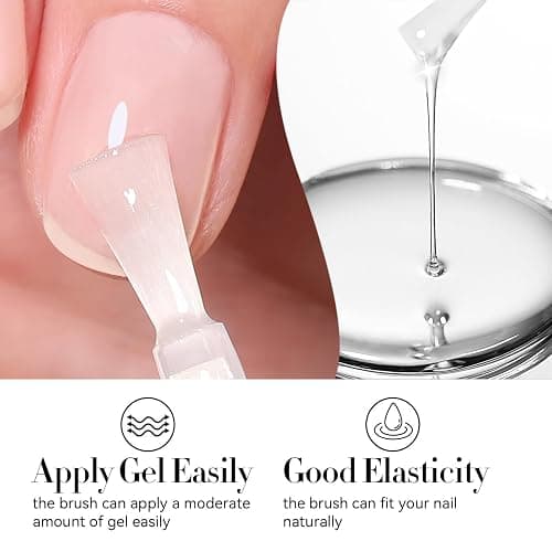 Born Pretty Top Coat Gel UV - No Wipe Super Top Coat Gloss Base Gel Kein Absplittern Oder Abblättern und Lang Anhaltend Unterlack und Überlack Set thumbnail 3