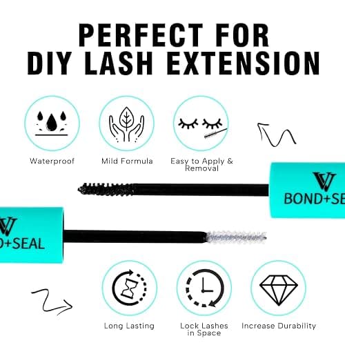VAVALASH Lash Bond and Seal Waterproof Lash Glue 2 in 1 Long Lasting Lash Clusters Bond for Eyelash Extensions Strong Hold Waterproof Adhesive and Sealant DIY Lash Extension Glue thumbnail 4