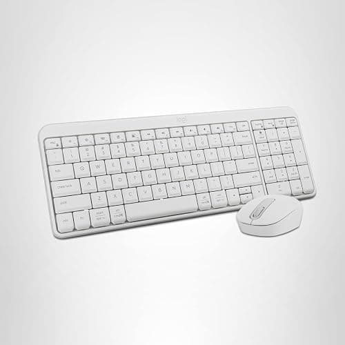 Logitech MK250 Bluetooth Wireless Mouse and Keyboard Combo: Fast & Easy Connectivity, Compact Wireless Keyboard, Ambidextrous Mouse, Durable Build - Windows/MacOS - White thumbnail 11